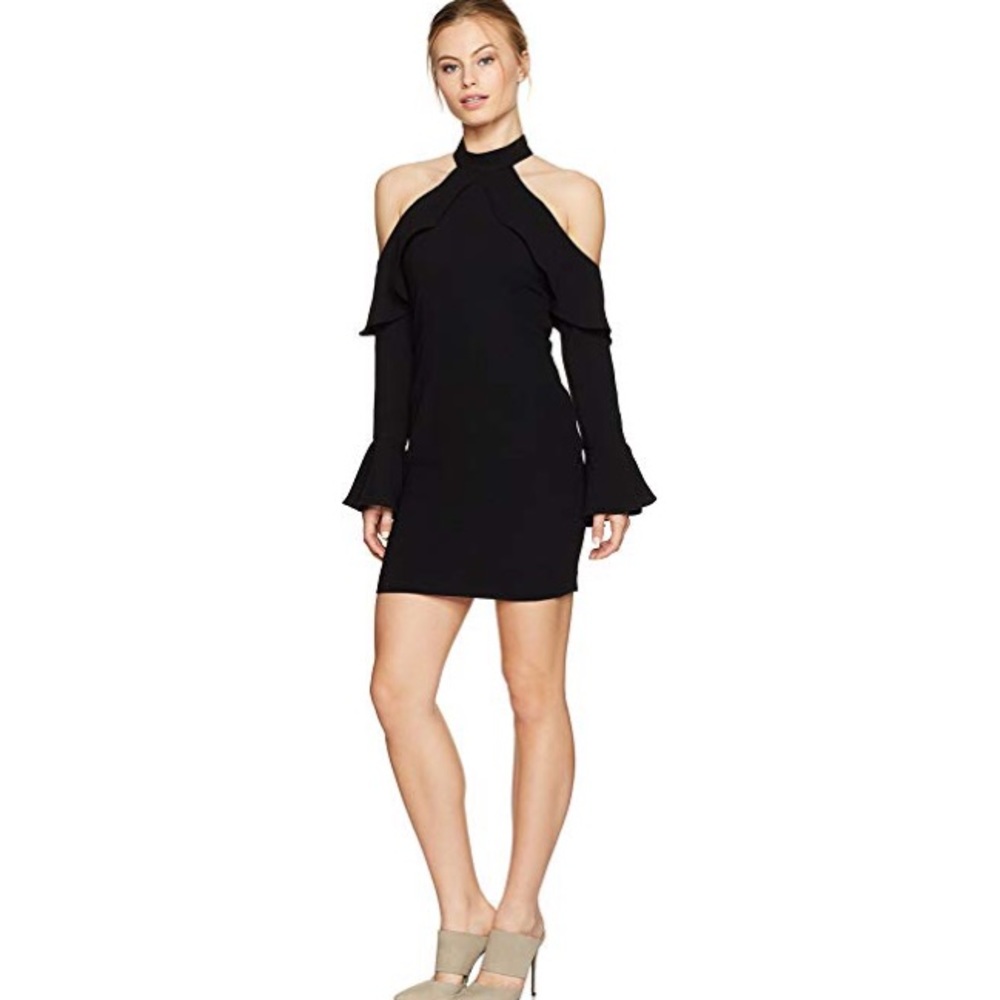 Bardot Petite Cold Shoulder Nightshade Dress XSMAL